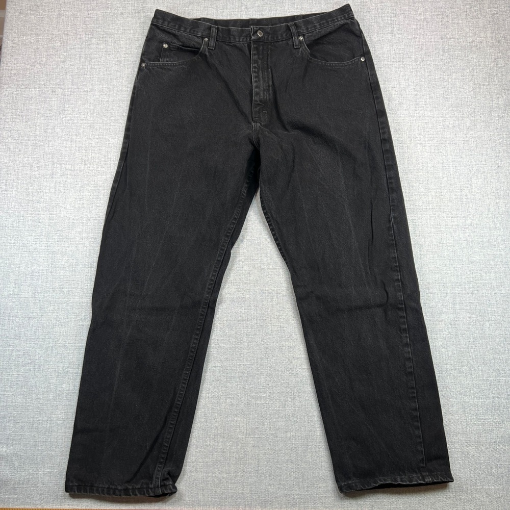 Wrangler Relaxed Fit Denim Jeans Mens 38x30 Black Cotton Western Normcore Dad